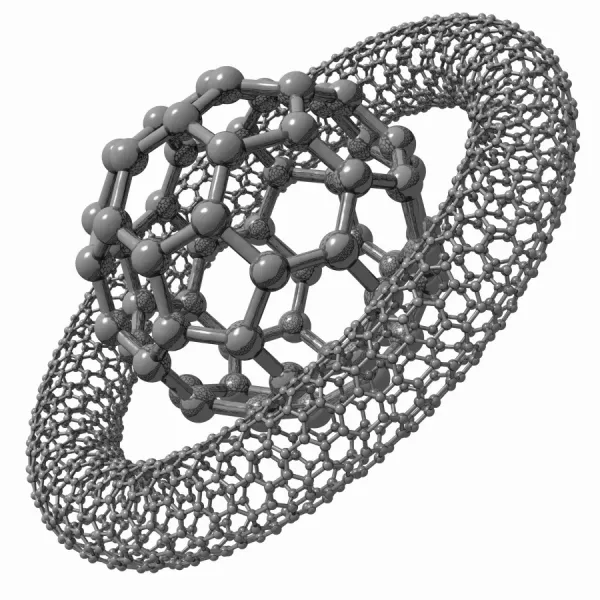 Buckyball-Nanotube Molecular Structure